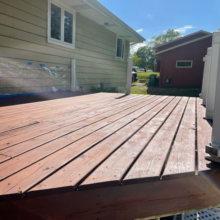 deck on the back of a house